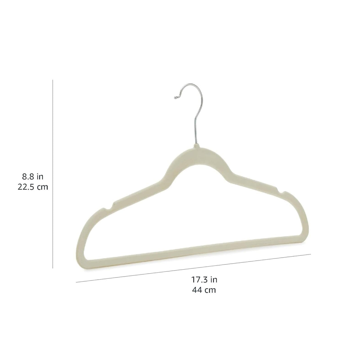 Amazon Basics Slim Velvet Non-Slip Space Saving Suit Clothes Hangers, Sturdy Construction, Navy Blue/Rose Gold, 50-Pack