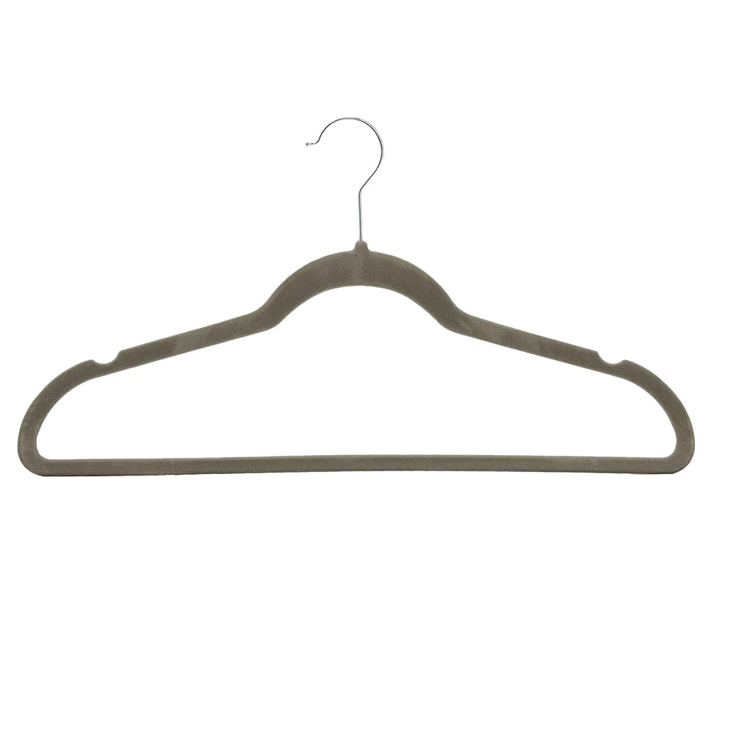 Amazon Basics Slim Velvet Non-Slip Space Saving Suit Clothes Hangers, Sturdy Construction, Navy Blue/Rose Gold, 50-Pack