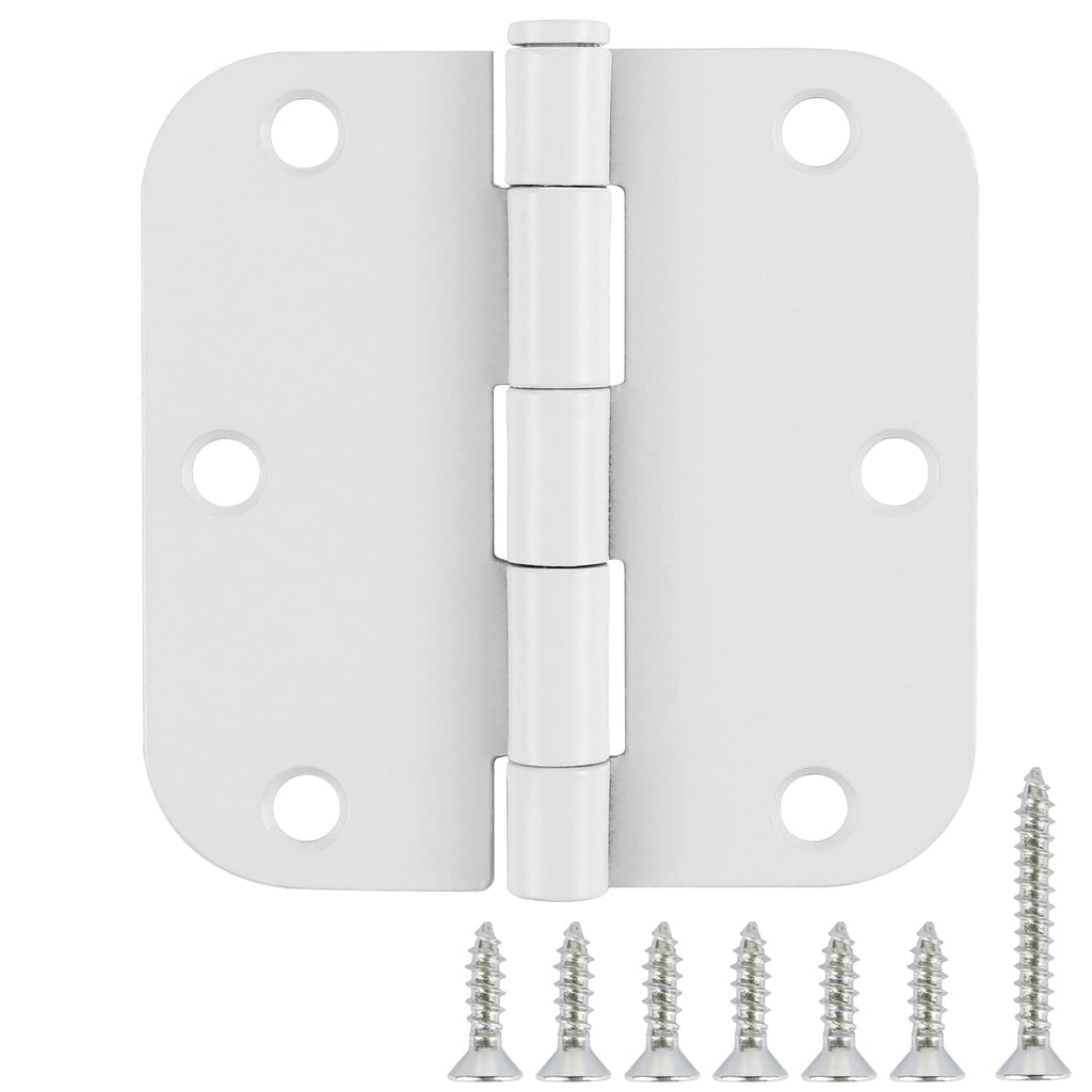 TDCHINGES Rounded Matte Black Door Hinges 3.5 Inch 5/8" Radius Flat 30 Pack