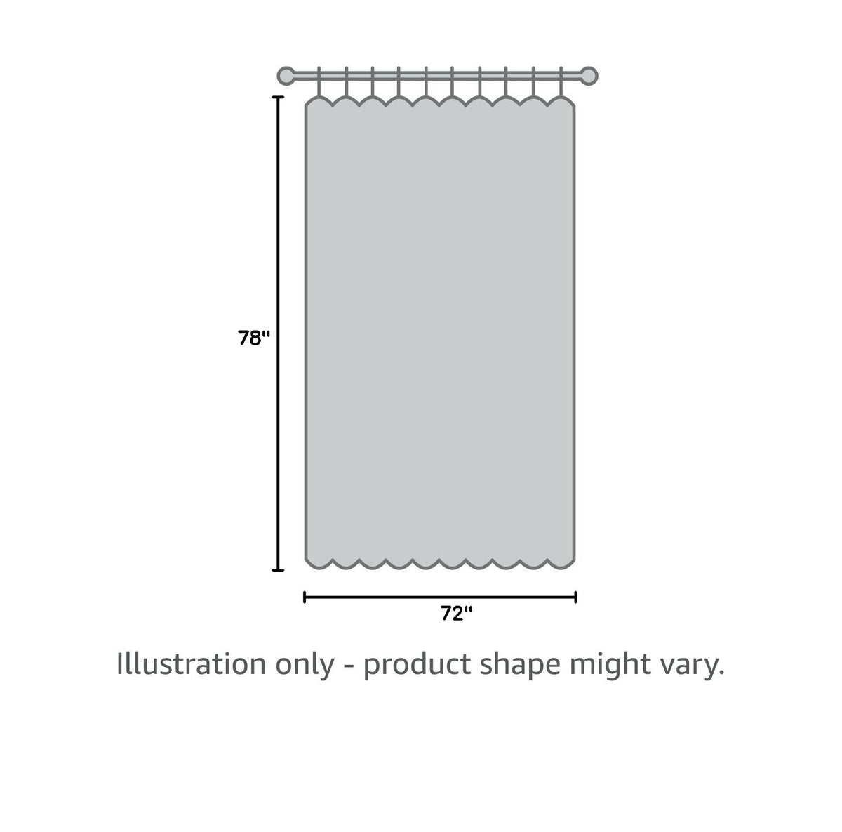 LiBa Shower Curtain PEVA 8G, 72x72 Inch Waterproof Clear