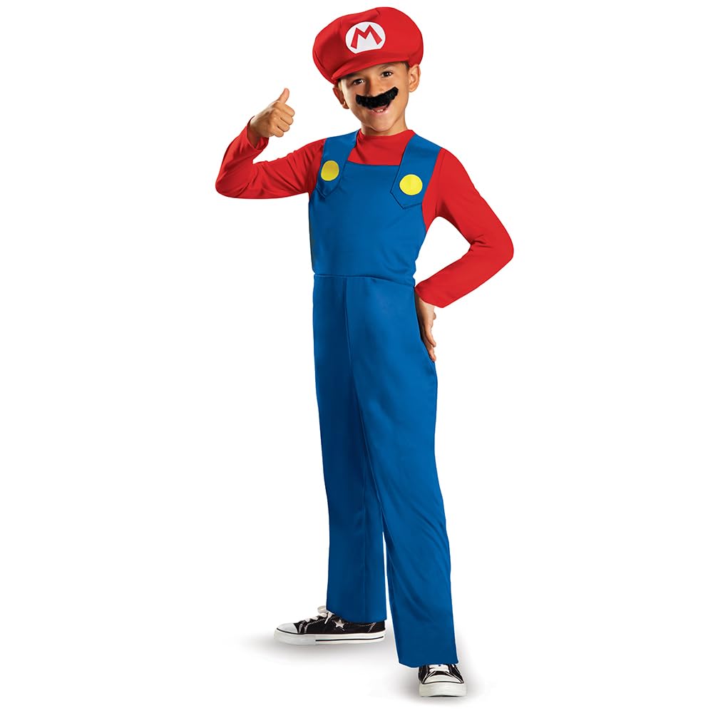 Disguise Nintendo Super Mario Costume, Officially Licensed Super Mario Brothers Boys Costume