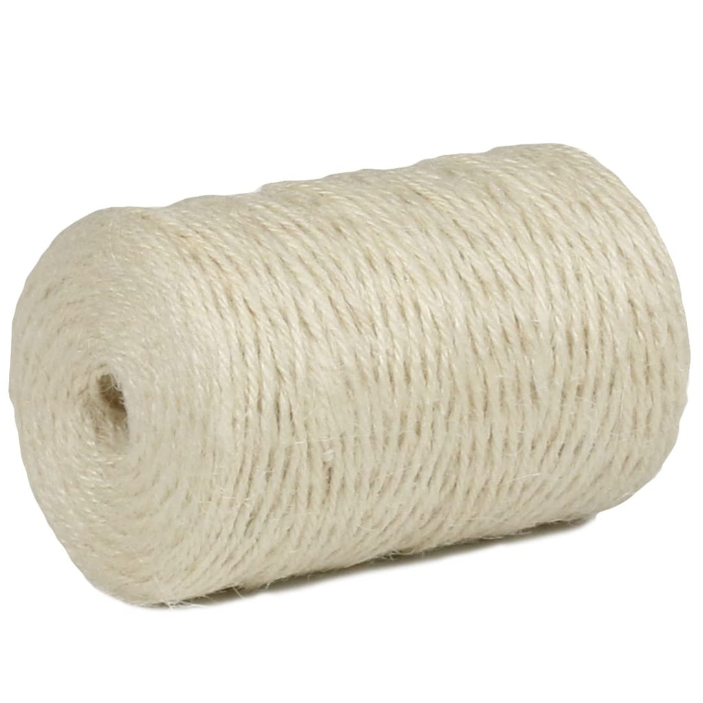 PerkHomy 1100FT Jute Twine String 2mm 3ply Natural Thin Twine for Craft Gardening Gift Wrapping Packing Material Wedding Christmas Decoration Bulk