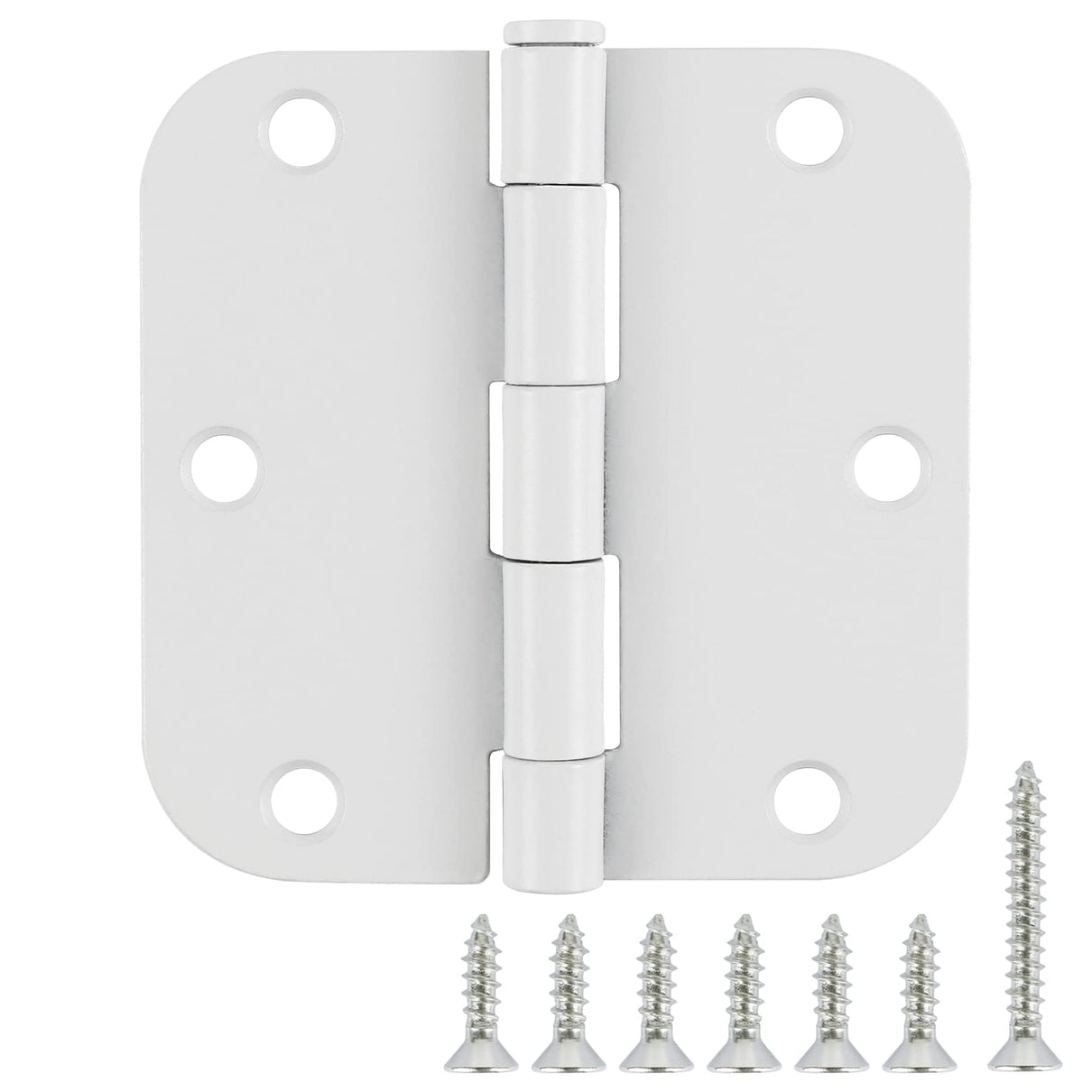 TDCHINGES Rounded Matte Black Door Hinges 3.5 Inch 5/8" Radius Flat 30 Pack