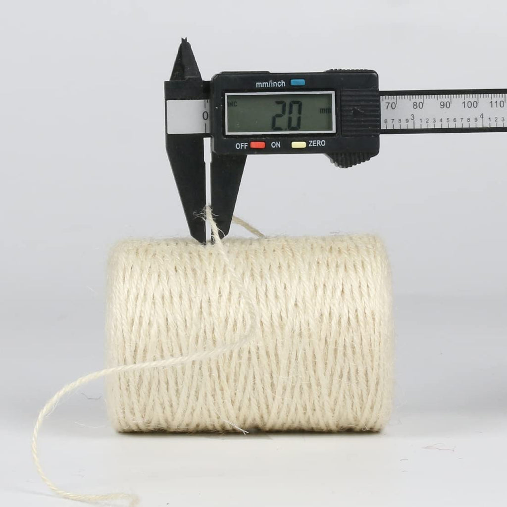 PerkHomy 1100FT Jute Twine String 2mm 3ply Natural Thin Twine for Craft Gardening Gift Wrapping Packing Material Wedding Christmas Decoration Bulk