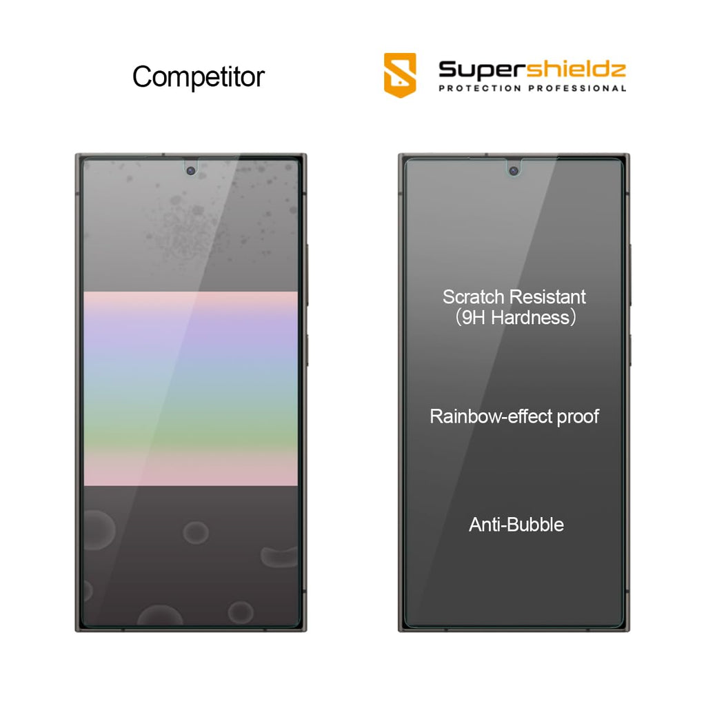 Supershieldz (3 Pack) Designed for Samsung (Galaxy S24 Ultra) Tempered Glass Screen Protector, Anti Scratch, Bubble Free