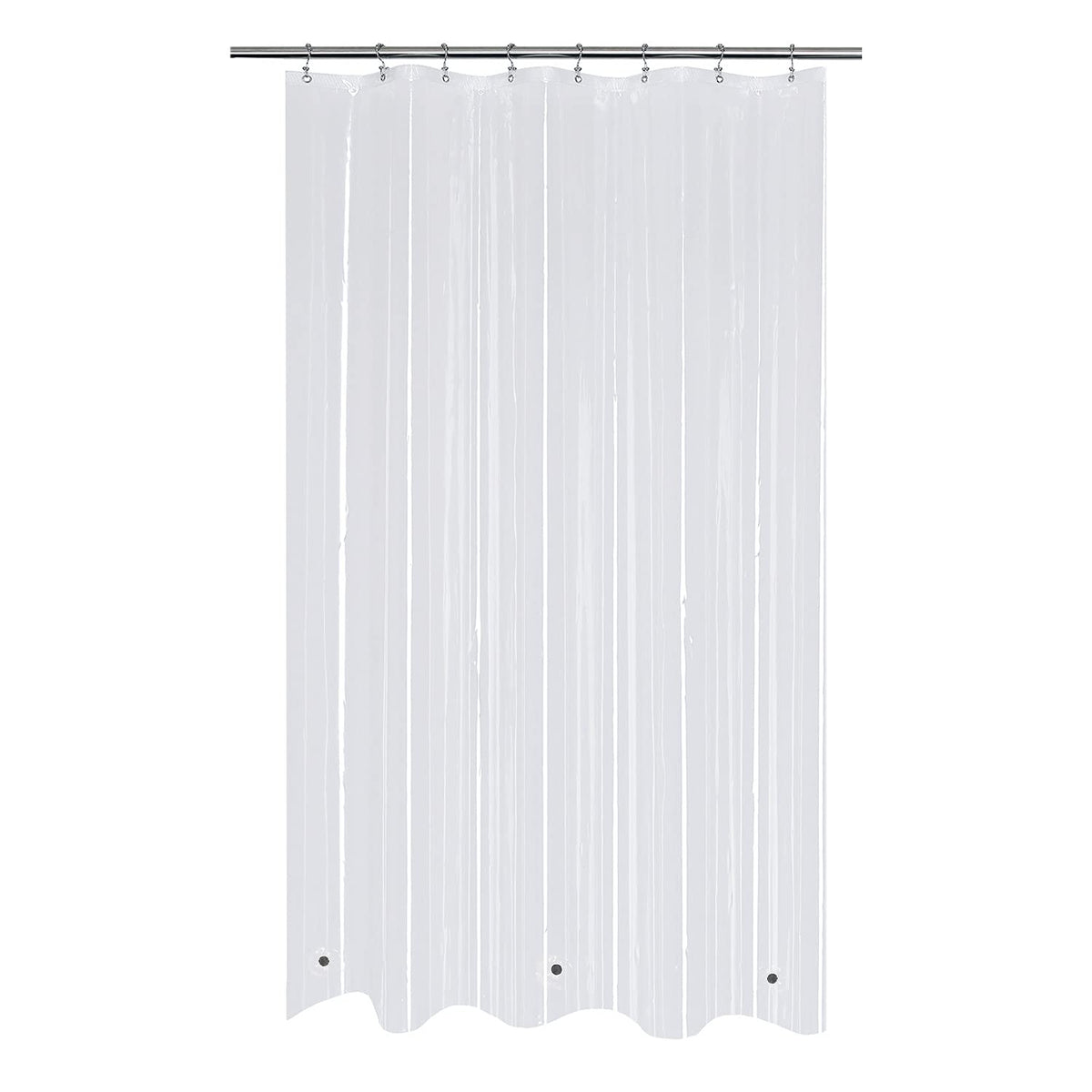 Mrs Awesome Dark Gray Shower Curtain Liner with 3 Magnets, 72x72
