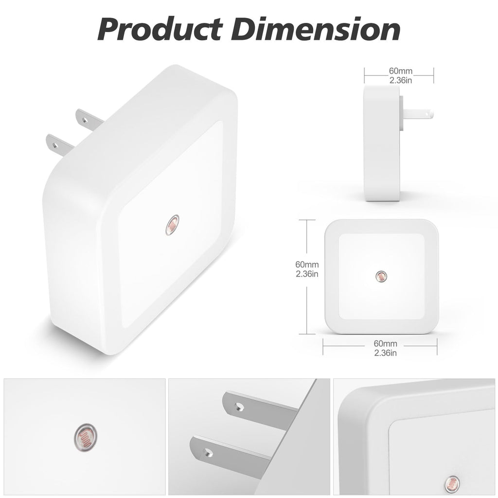 Sujeet Night Light, Night Lights Plug into Wall 8-Pack, Nightlight Plug in Night Light, Dusk to Dawn Night Lamp Led (Red)