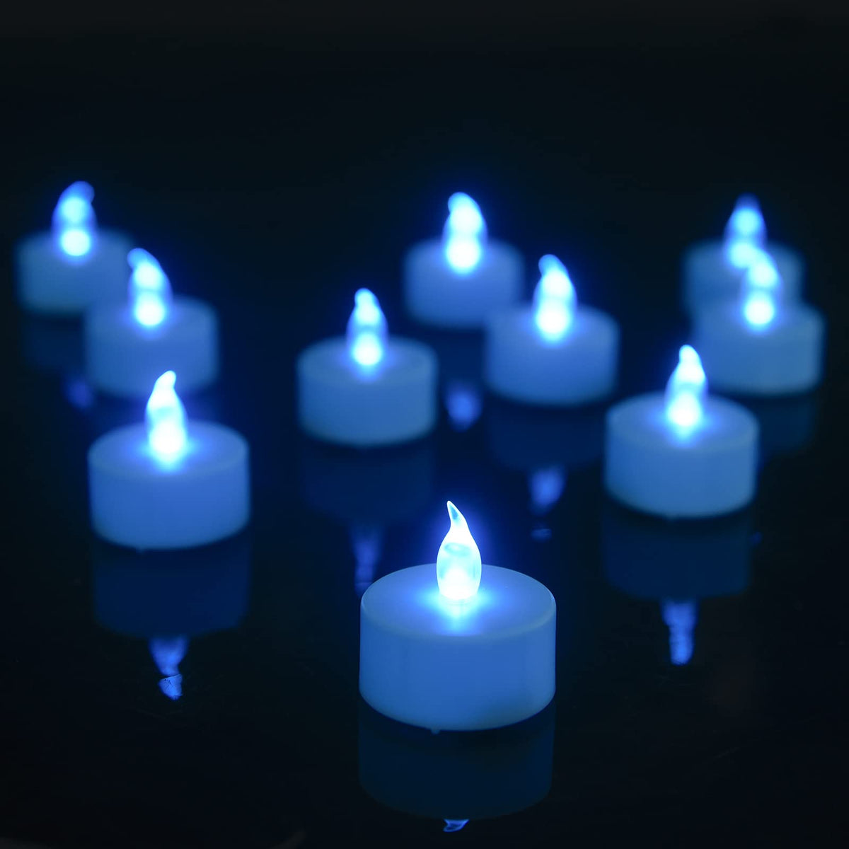 Battery Operated LED Tea Lights Flameless Flickering Candles 12PACK
