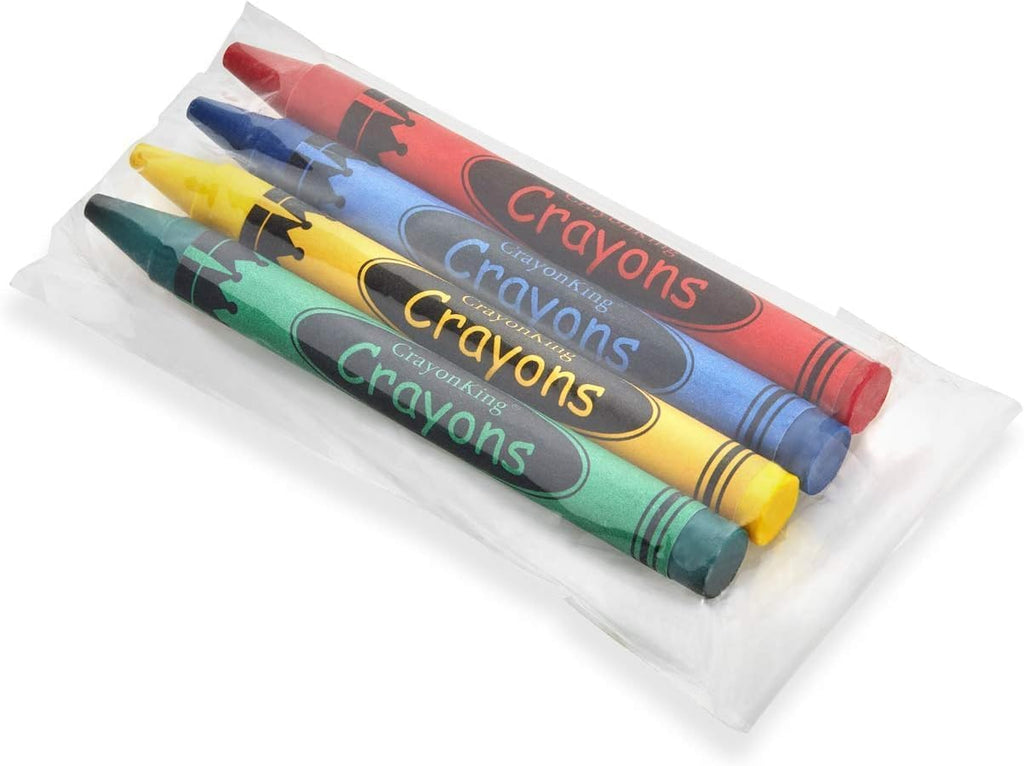 CrayonKing 100 Bulk Crayons, 25 Individually Wrapped 4-Packs