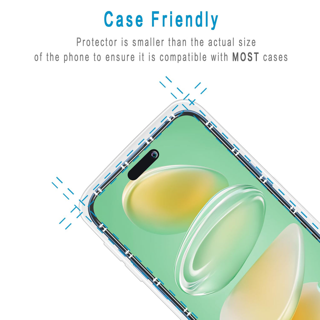 2 Pack Screen Protector for iPhone 16 Pro Max Tempered Glass