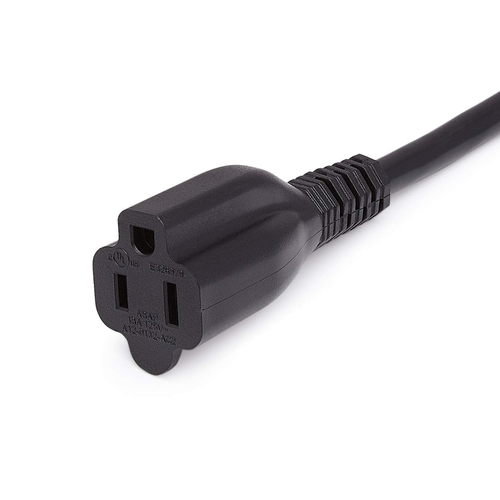 Amazon Basics Extension Cord, 3 Prong Outlet Extender, Indoor Power Cord, 13 Amps, 125V, 6 Ft, Black