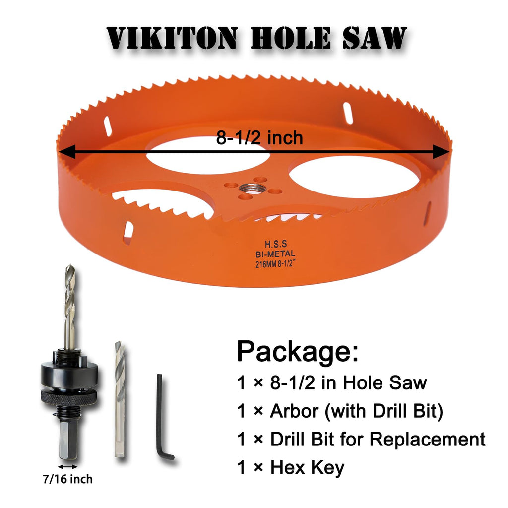 3 inch Hole Saw for Wood, Metal, Plastic & Drywall, with Arbor