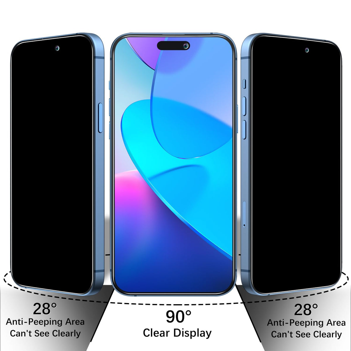 2 Pack Screen Protector for iPhone 16 Pro Max Tempered Glass