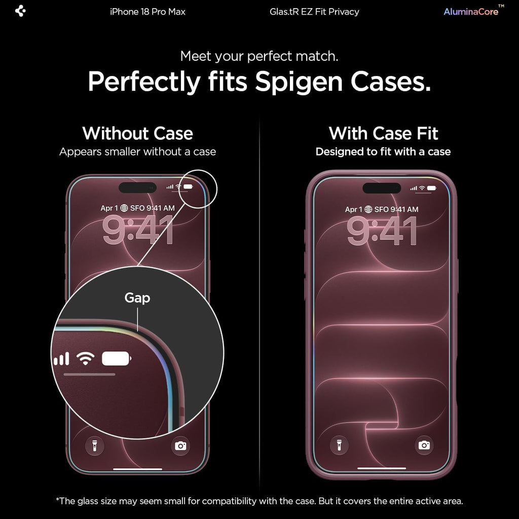 Spigen Privacy Screen Protector for iPhone 17 Pro Max, 16 Pro Max