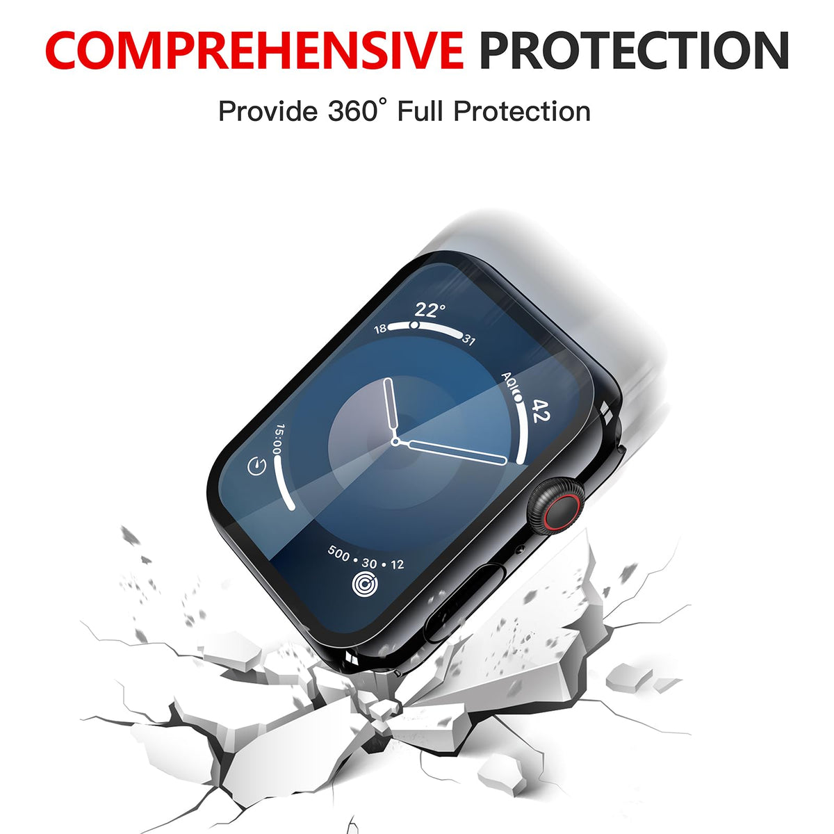 Misxi 2-Pack Waterproof Case for 41mm Apple Watch Series 9/8/7
