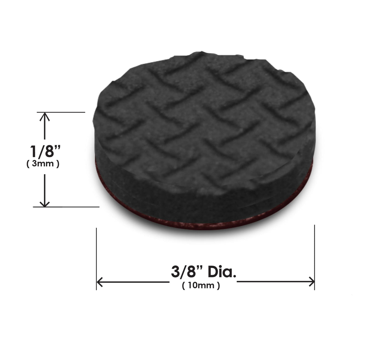Slipstick GorillaPads CB147 Non Slip Furniture Pads/Gripper Feet (Set of 16) Self Adhesive Rubber Floor Protectors, 1 inch Round, Black
