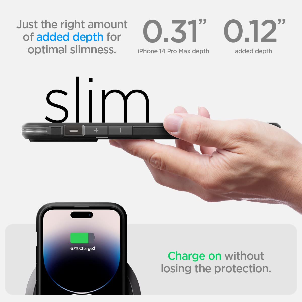 Spigen Tough Armor MagFit for iPhone 15 Pro Case, Metal Slate