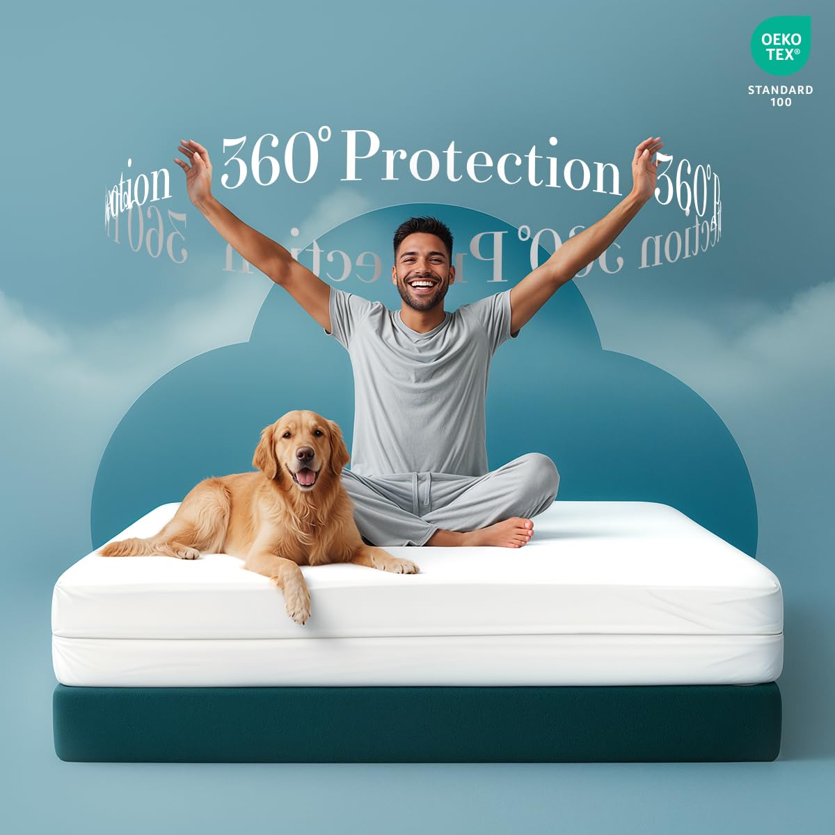 Utopia Bedding Twin Size Mattress Protector Zippered, 100% Waterproof