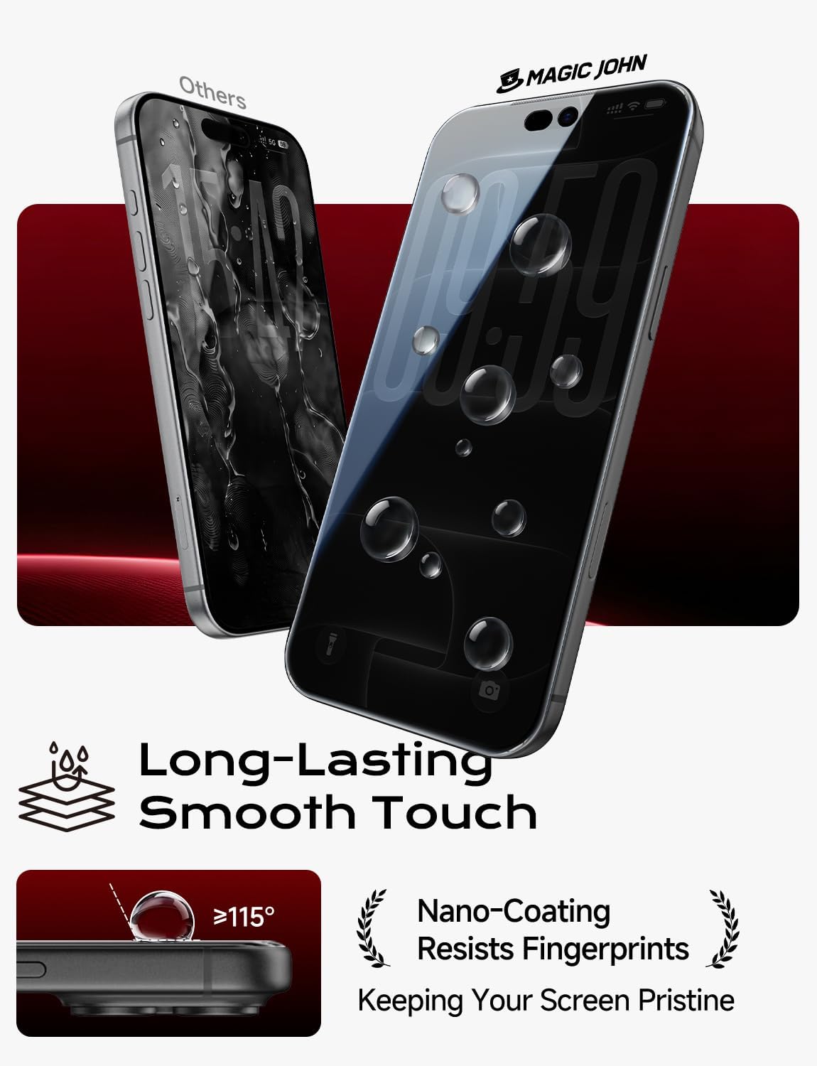 MAGIC JOHN Privacy 2Pack Galaxy S25 Plus Screen Protector