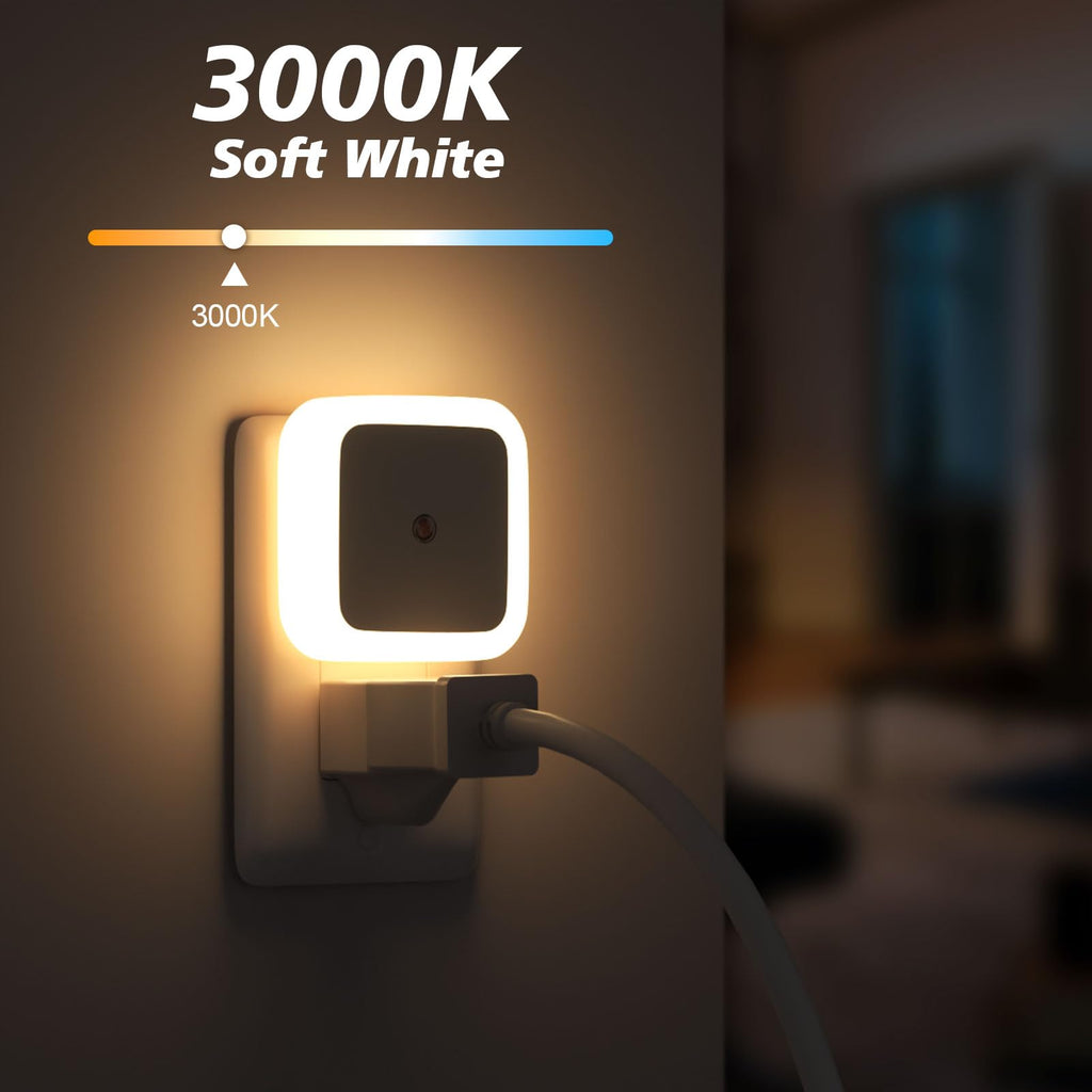Sujeet Night Light, Night Lights Plug into Wall 8-Pack, Nightlight Plug in Night Light, Dusk to Dawn Night Lamp Led (Red)