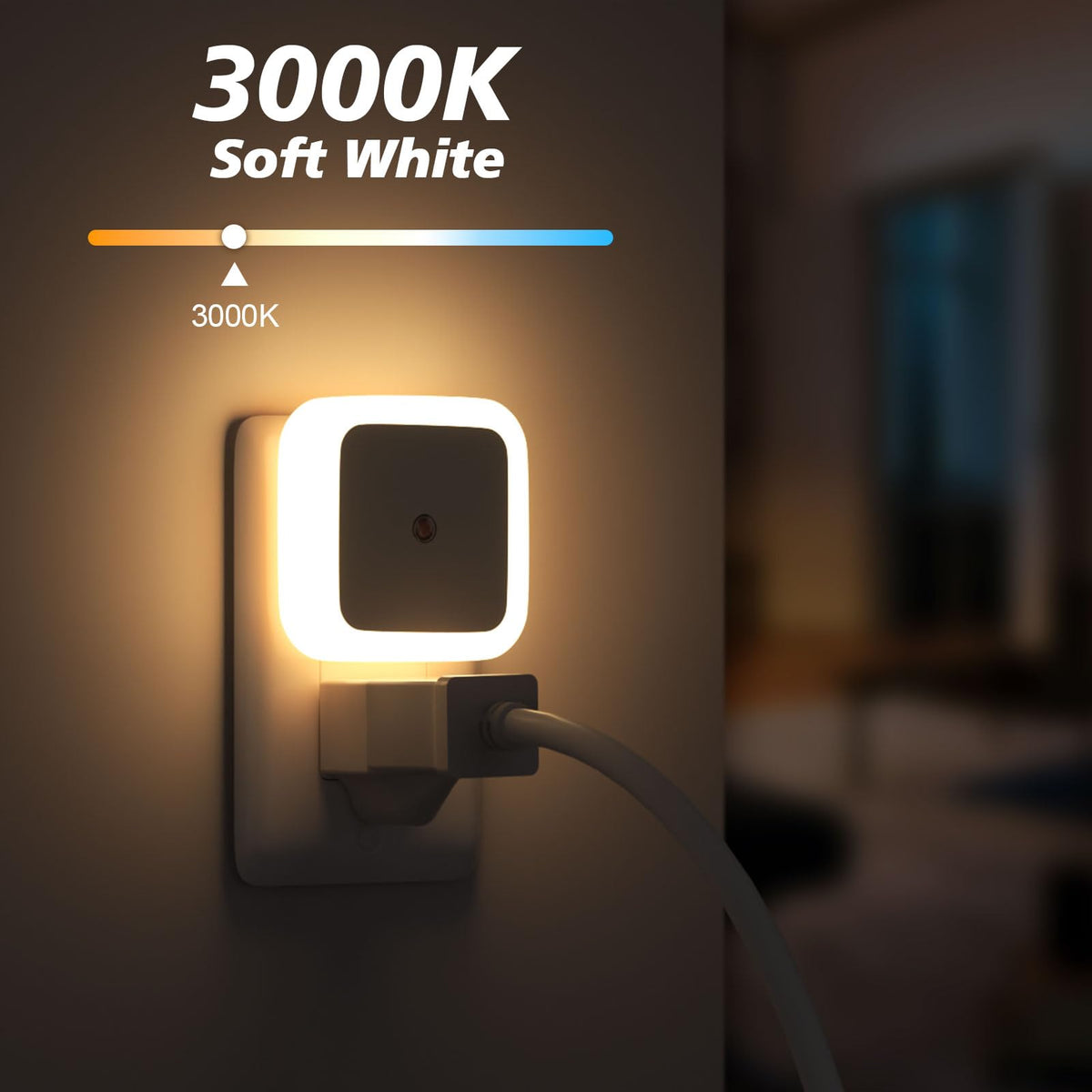 Sujeet Night Light, Night Lights Plug into Wall 8-Pack, Nightlight Plug in Night Light, Dusk to Dawn Night Lamp Led (Red)