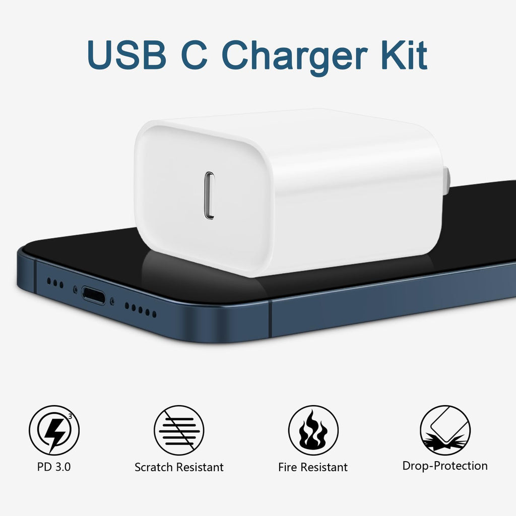 CXX 10FT iPhone 14/13/12 Charger 20W Fast Charging [MFi Certified]