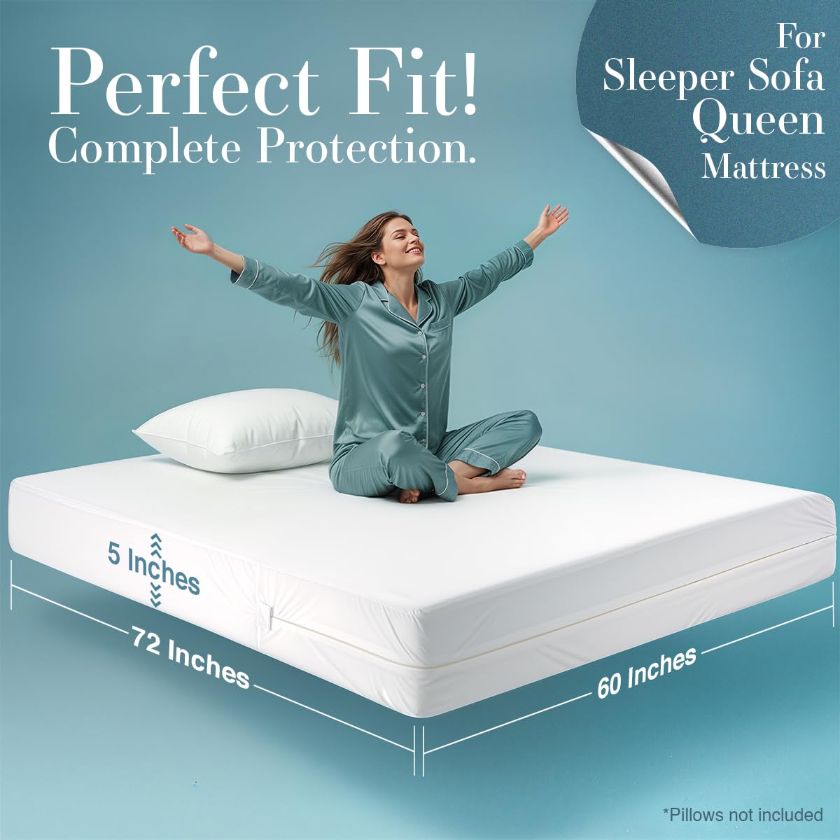Utopia Bedding Twin Size Mattress Protector Zippered, 100% Waterproof