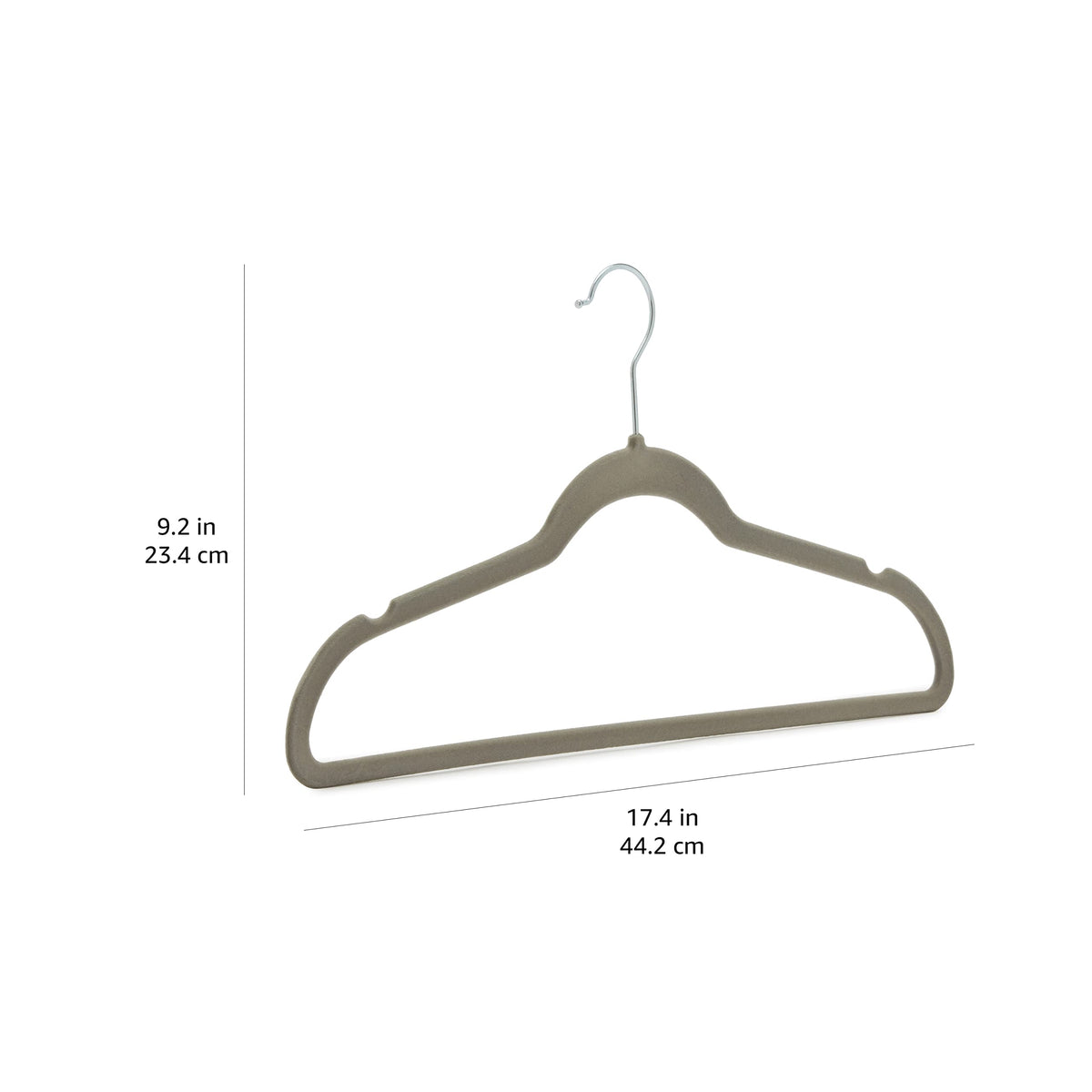 Amazon Basics Slim Velvet Non-Slip Space Saving Suit Clothes Hangers, Sturdy Construction, Navy Blue/Rose Gold, 50-Pack
