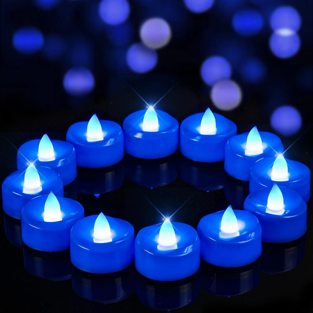 merrynights LED Candles, Tea Lights Candles Battery Operated Bulk, 24-Pack Long-Lasting 200 Hours Flameless Tealight Candles, Realistic Tea Lights for Halloween Christmas Wedding, 1.5'' D X 1.25'' H