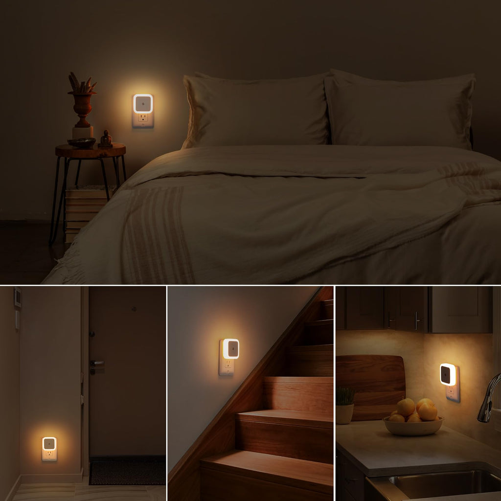 Sujeet Night Light, Night Lights Plug into Wall 8-Pack, Nightlight Plug in Night Light, Dusk to Dawn Night Lamp Led (Red)