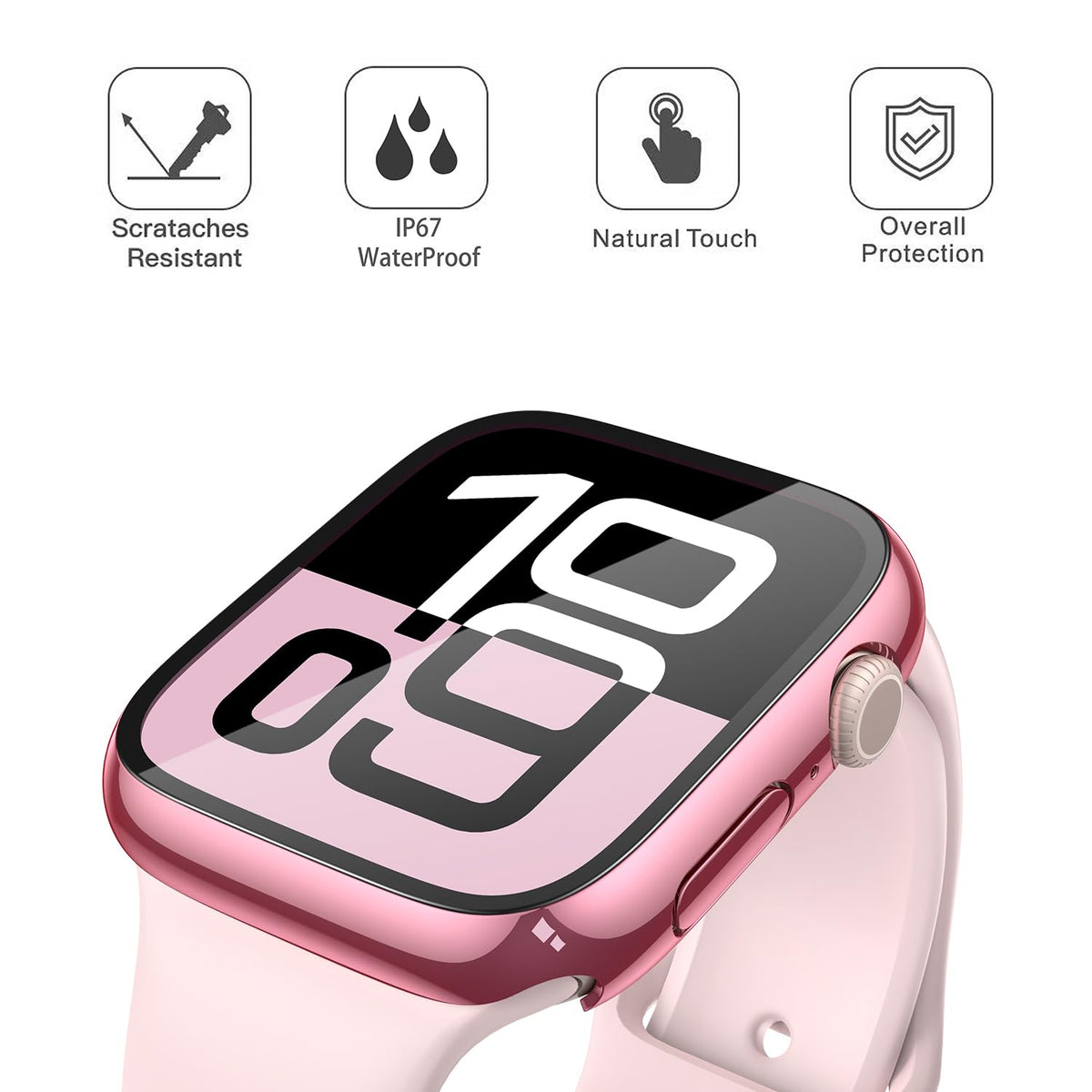 Misxi 2-Pack Waterproof Case for 41mm Apple Watch Series 9/8/7