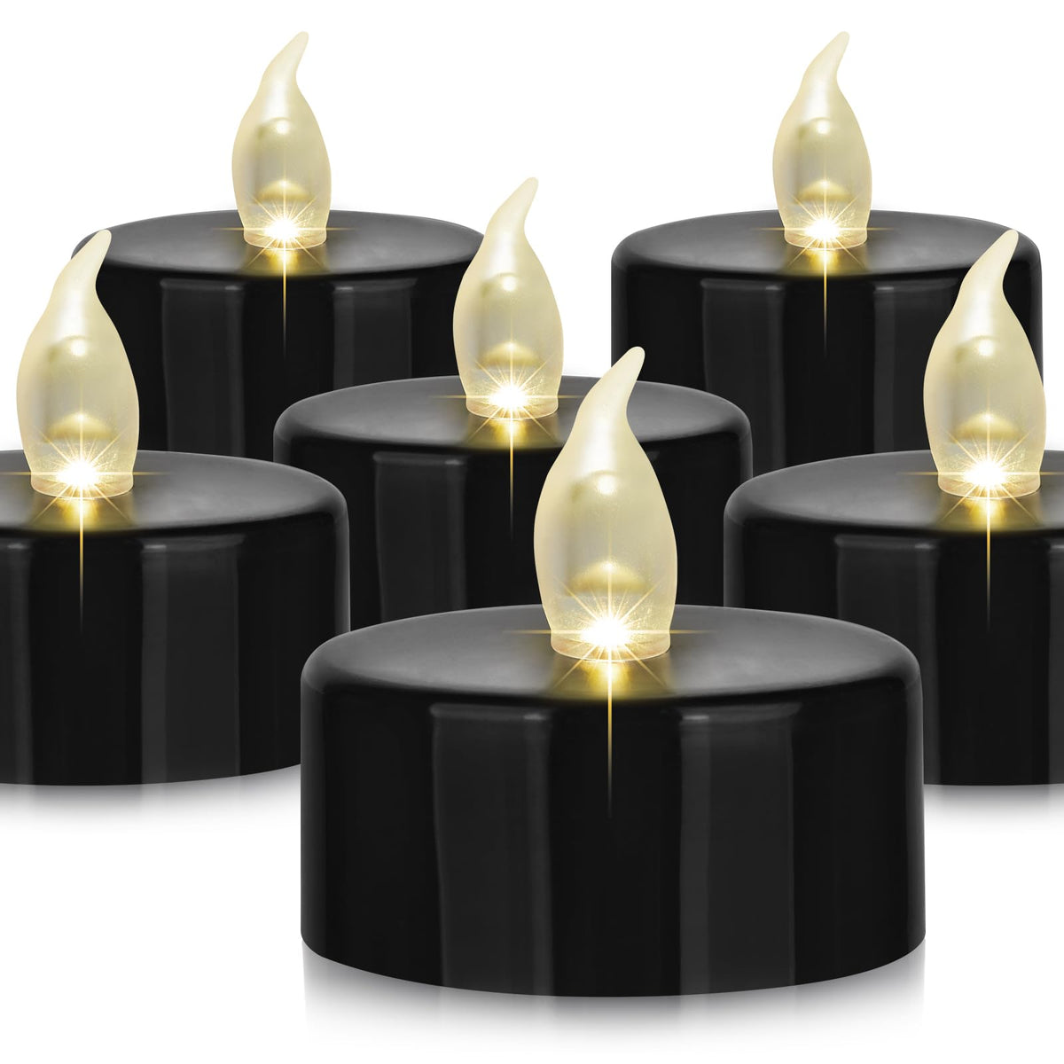 Battery Operated LED Tea Lights Flameless Flickering Candles 12PACK