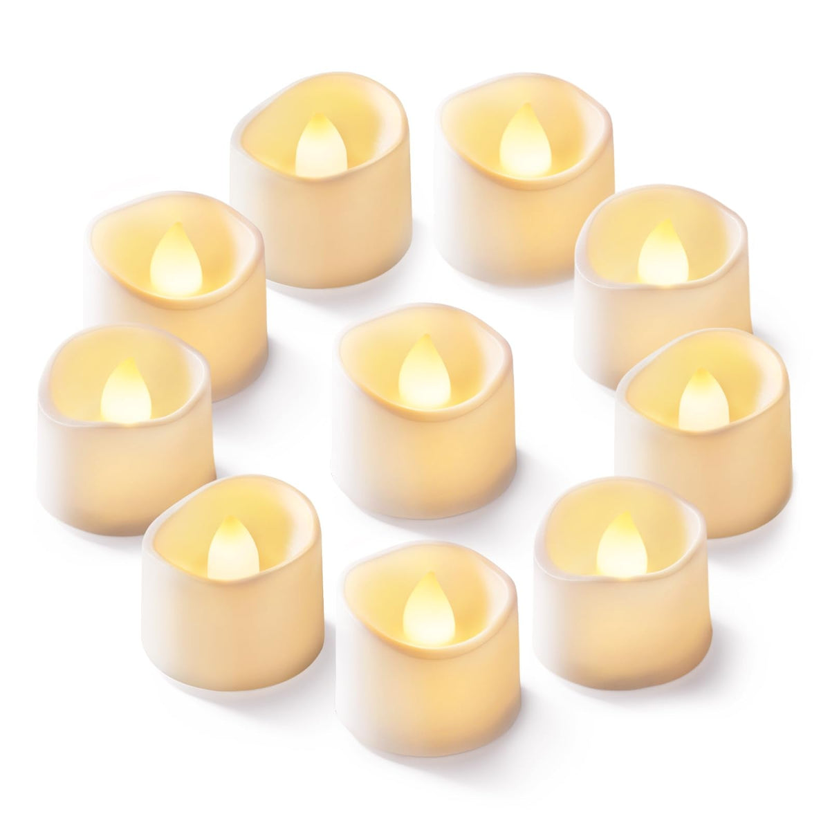Homemory 24Pcs Flickering Flameless Candle Battery Operated, 200+Hours Fake Electric LED Tea Lights for Votive, Centerpiece Table Decorations, Wedding, Aniversary, Halloween, Christmas