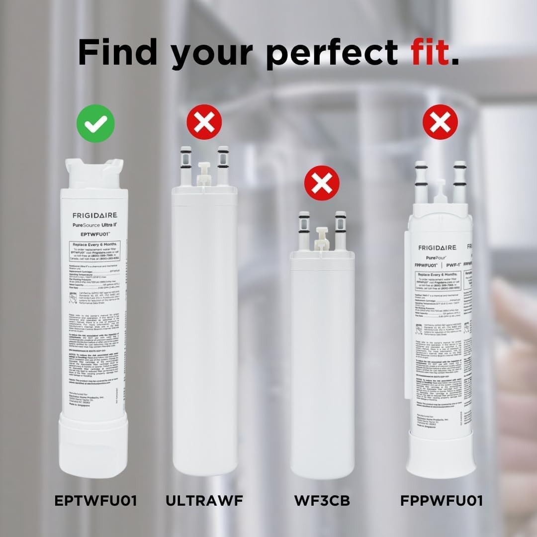 Frigidaire EPTWFU01 Refrigerator Water Filter Replacement, White, 1 Count