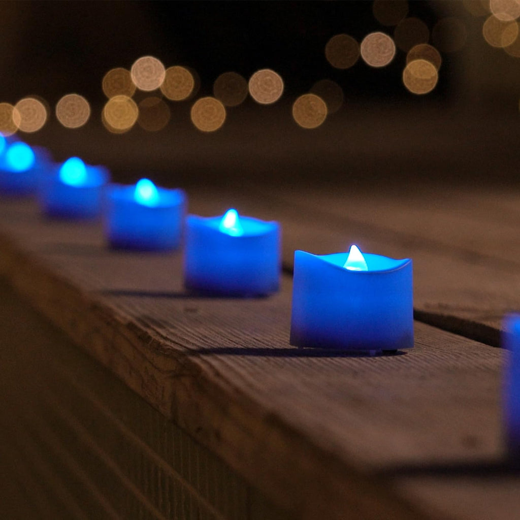 Homemory 24Pcs Flickering Flameless Candle Battery Operated, 200+Hours Fake Electric LED Tea Lights for Votive, Centerpiece Table Decorations, Wedding, Aniversary, Halloween, Christmas