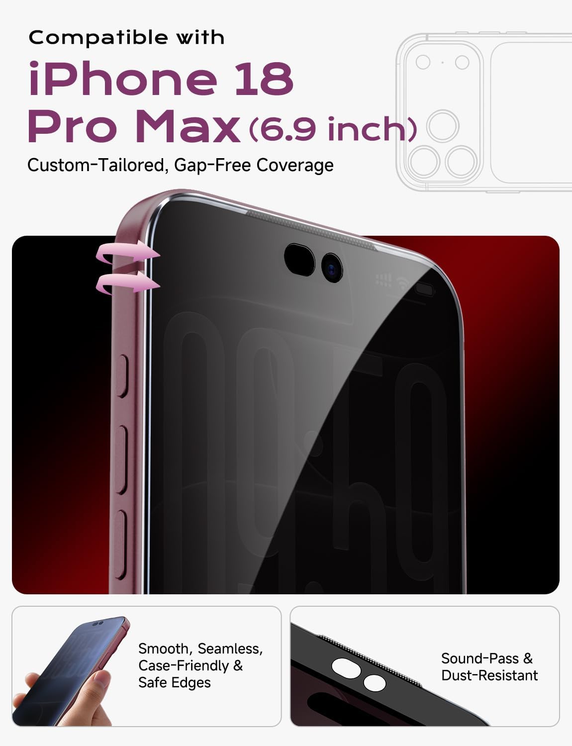 MAGIC JOHN Privacy 2Pack Galaxy S25 Plus Screen Protector