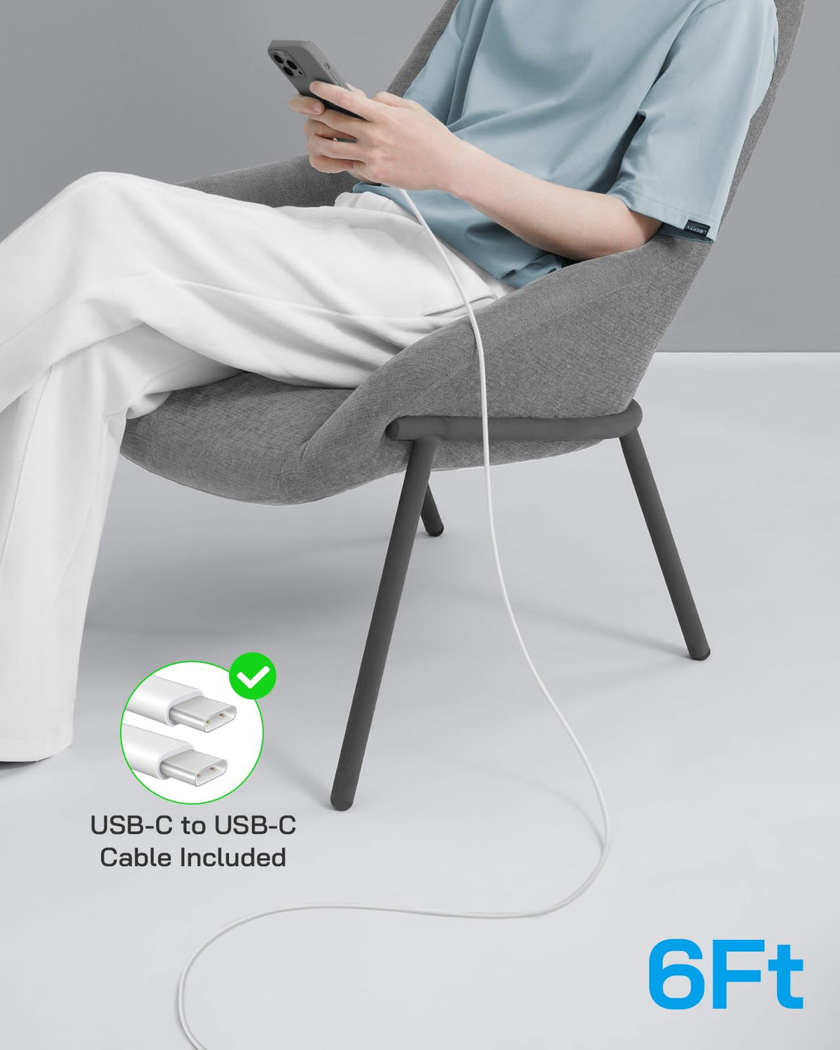 20W Fast Charger for iPhone 18/17/16/15 with 6FT Cable [3-Pack] - Green