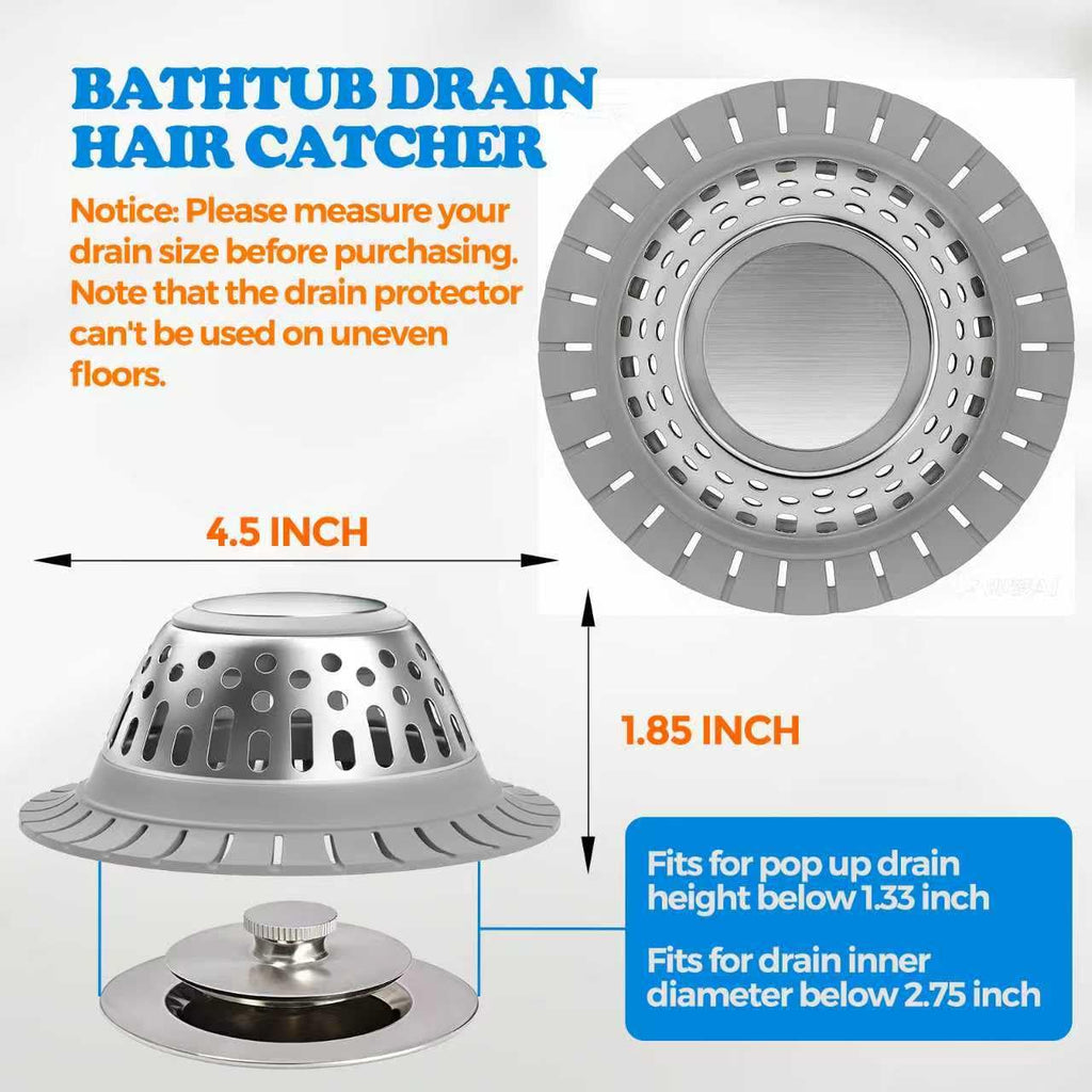 zaa Shower Drain Hair Catcher Bathtub Drain Strainer Sink Drain Protector