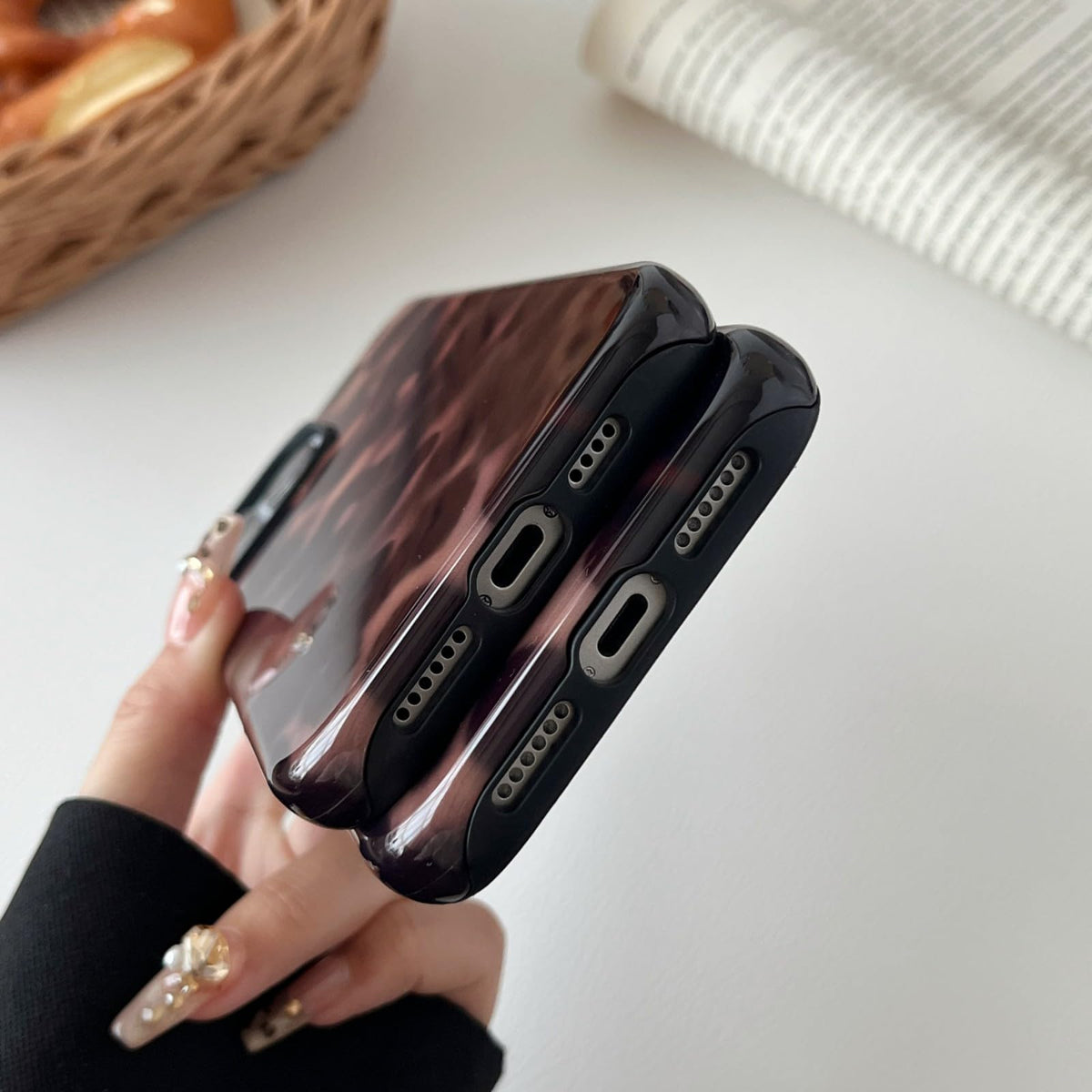 Longlayss Compatible with iPhone 16 Pro Case Tortoise Shell Phone Case