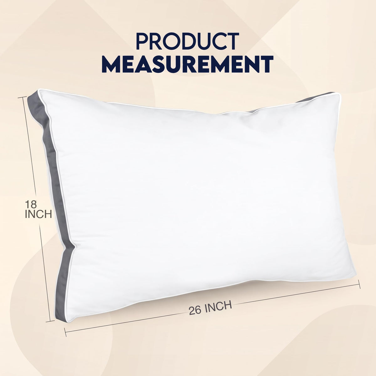 Utopia Bedding Gusset Bed Pillow, Hotel Pillows Queen Size Set of 2, White