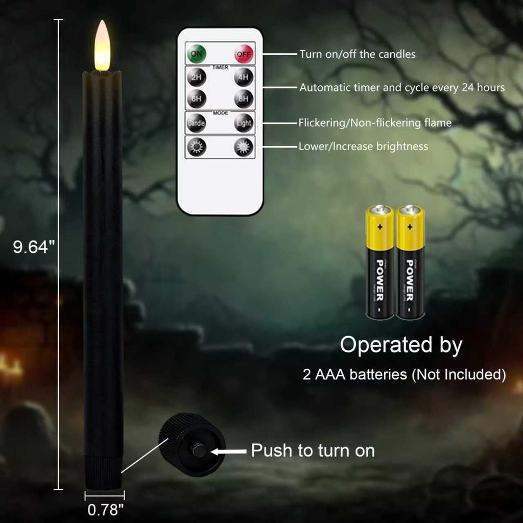 GenSwin 10.8" Flameless Floating Candles Wand Halloween Decorations