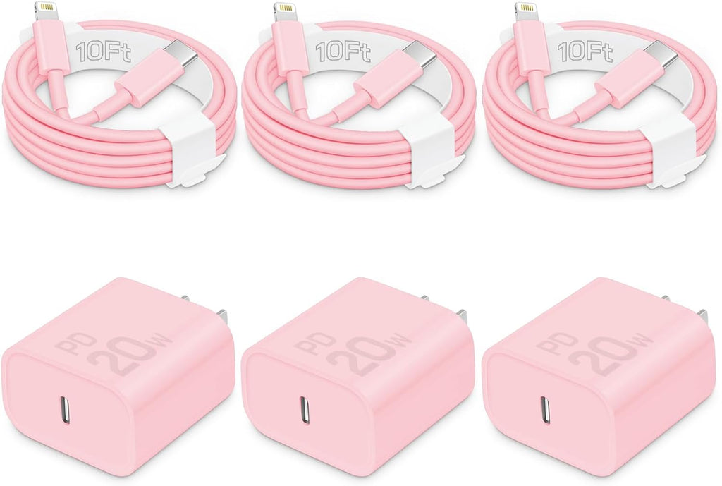 CXX 20W Fast Charger for iPhone 14/13/12 [3-Pack, MFi Certified]