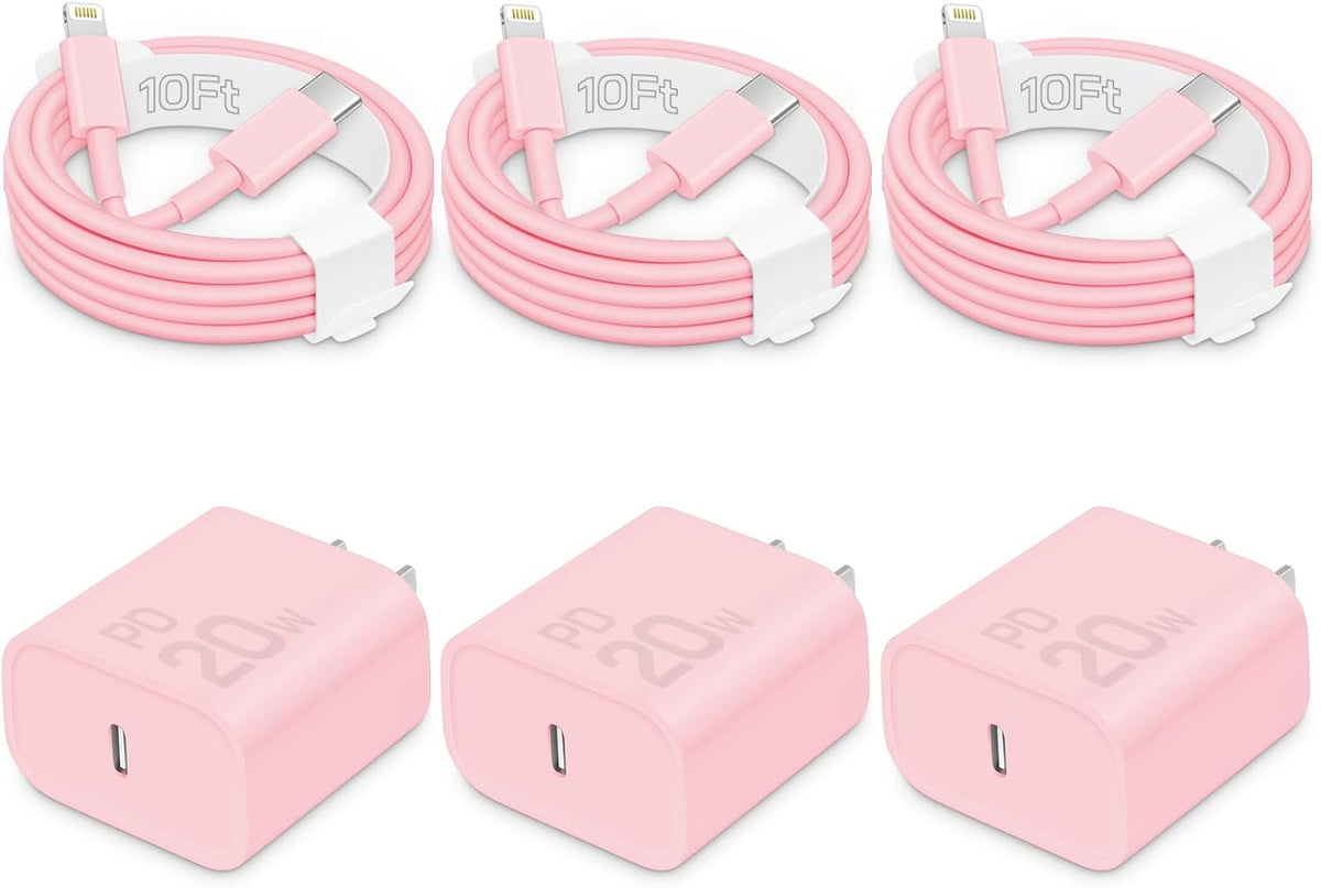 CXX 20W Fast Charger for iPhone 14/13/12 [3-Pack, MFi Certified]