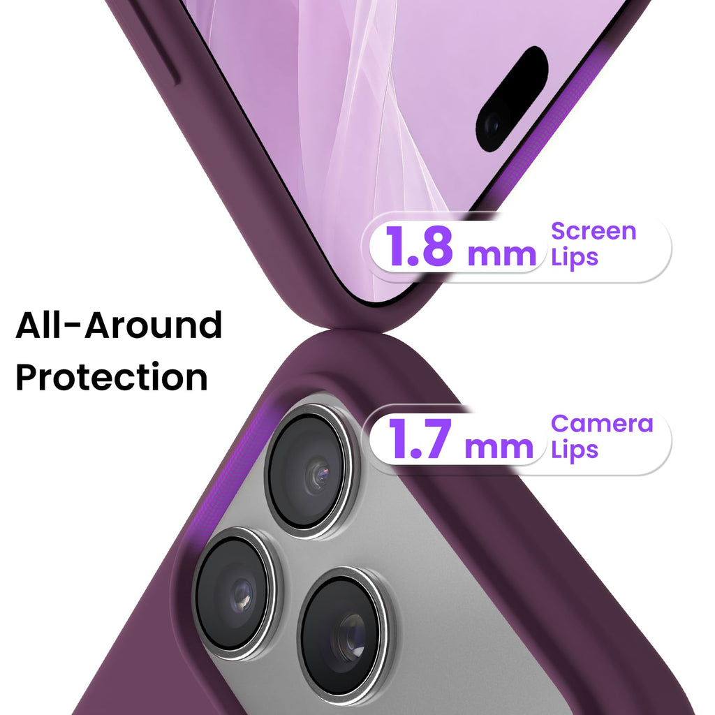 ORNARTO for iPhone 18 Pro Max Case, Liquid Silicone, Cloud Blue