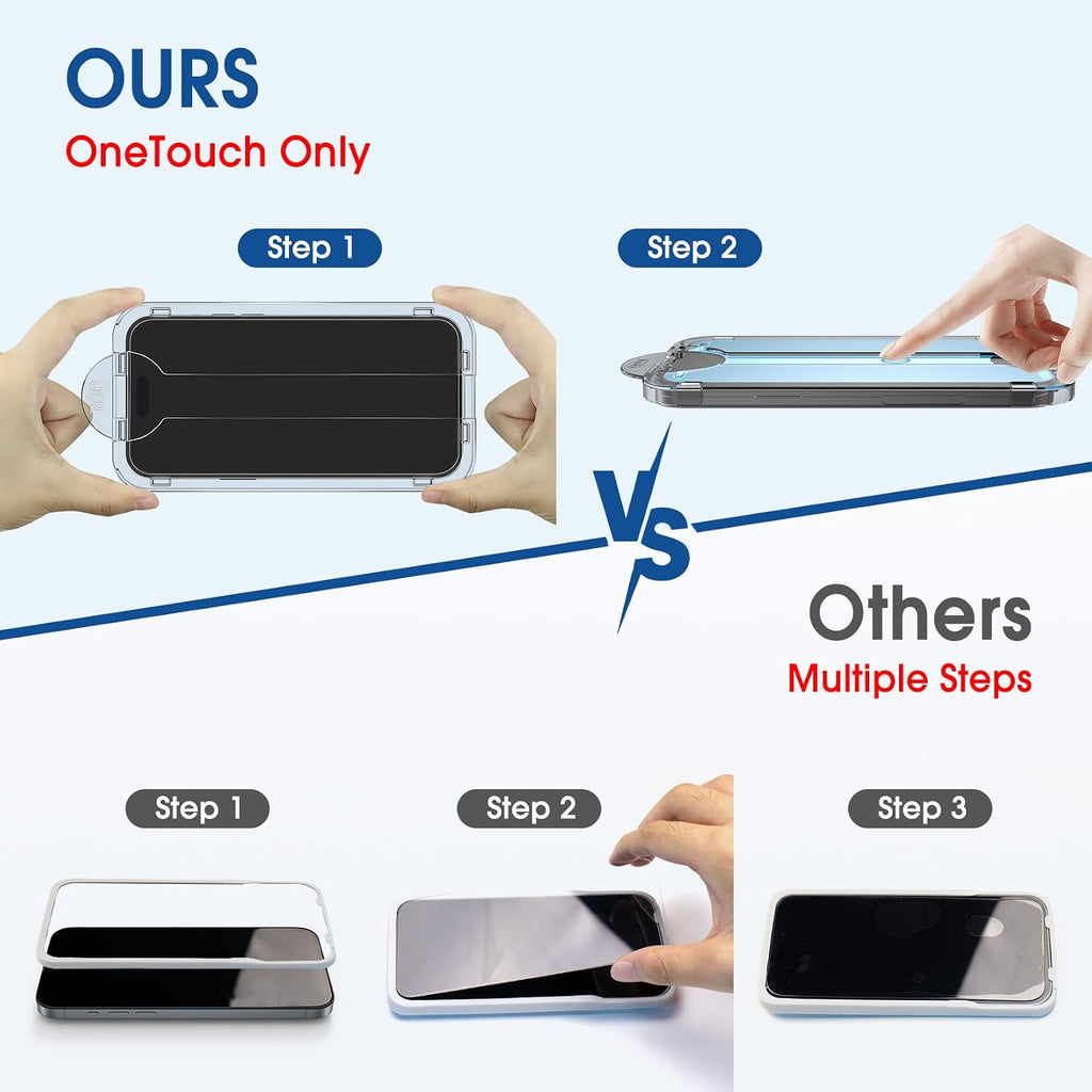 amFilm OneTouch for iPhone 17e / iPhone 16e Screen Protector Tempered Glass
