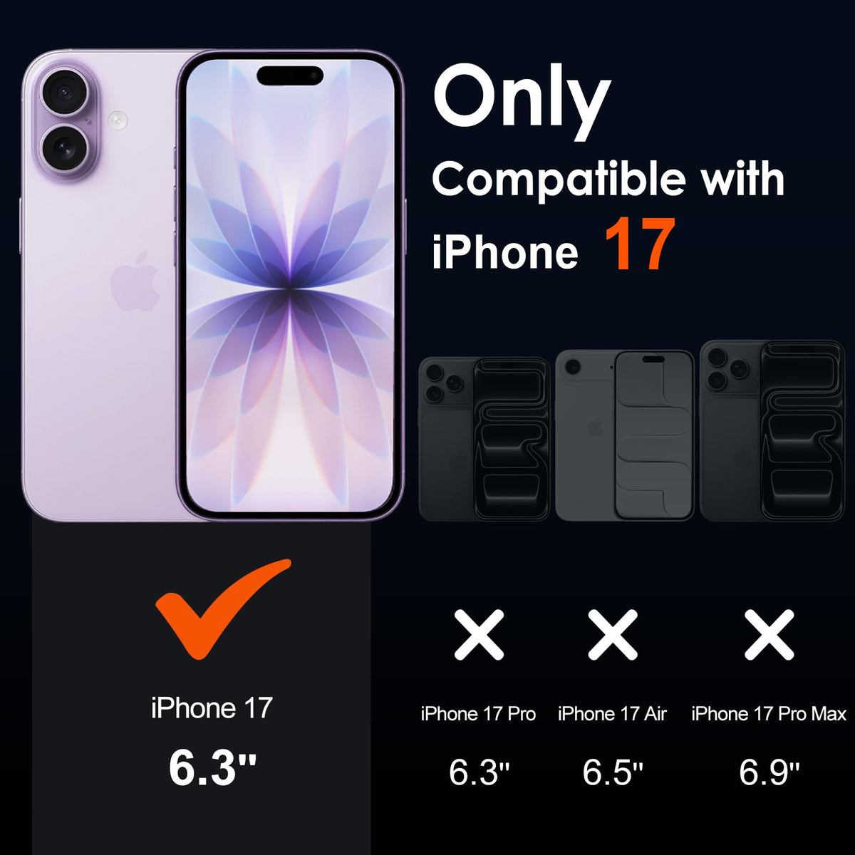 ivoler 3-in-1 Case for iPhone 16 Plus 6.7 inch, Clear