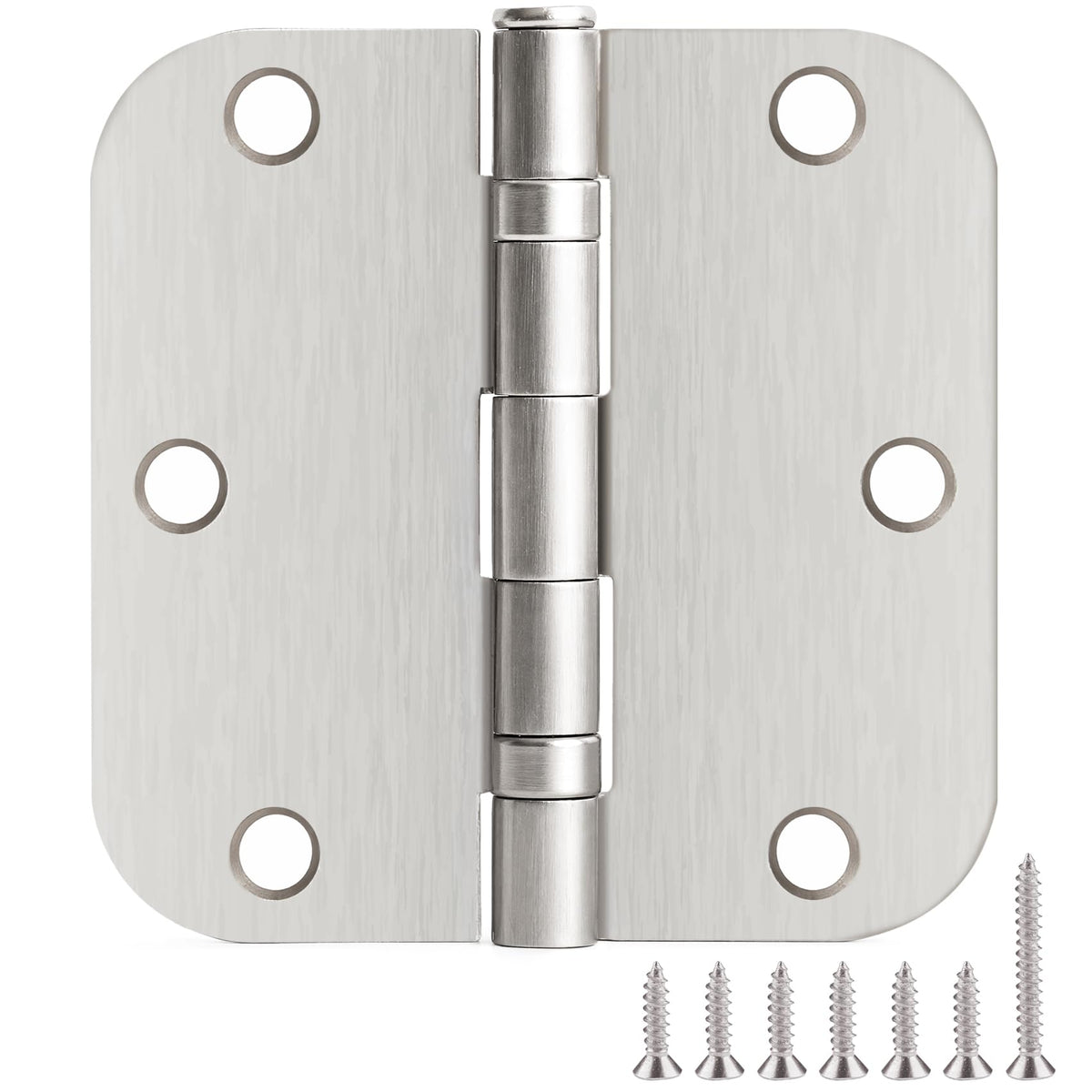 TDCHINGES Rounded Matte Black Door Hinges 3.5 Inch 5/8" Radius Flat 30 Pack