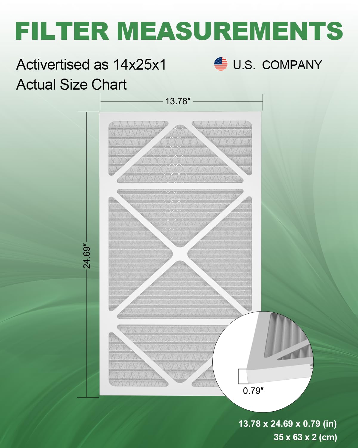 TRIGHTFILTERS 14x20x1 Air Filter 4 Pack, MERV 8 Filter Replacement