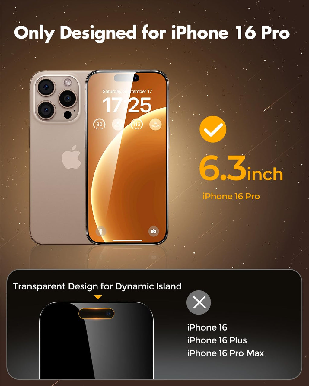 UNBREAKcable Privacy Screen Protector for iPhone 16 Pro Max, Full Coverage