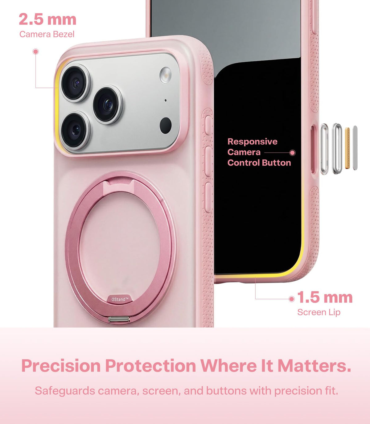 TORRAS 360 Magnetic Stand for iPhone 17 Pro Max Case, Clear